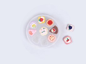 Molde silicona 9 mini pasteles